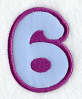 Dot Refrigerator Magnet Number 6  - 4 inch (In-the-Hoop)