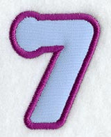 Dot Refrigerator Magnet Number 7  - 4 inch (In-the-Hoop)