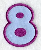 Dot Refrigerator Magnet Number 8 - 4 inch (In-the-Hoop)