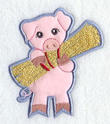 Little Pig with Straw - Magnet (In-the-Hoop)