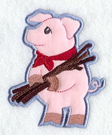 Little Pig with Sticks - Magnet (In-the-Hoop)