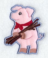 Little Pig with Sticks - Magnet (In-the-Hoop)