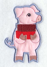Little Pig with Bricks - Magnet (In-the-Hoop)
