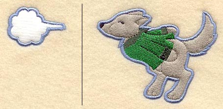 Huff and Puff Wolf - Magnet (In-the-Hoop)