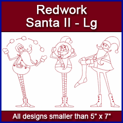 A Redwork Santa II Design Pack