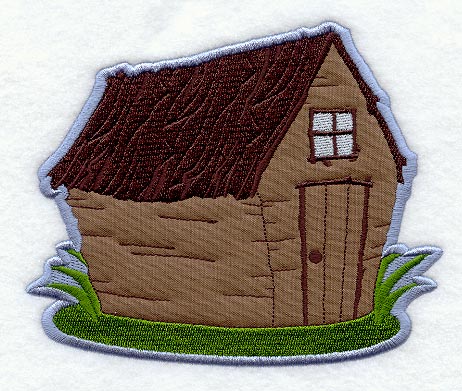 Little Pig Stick House - Magnet (In-the-Hoop)