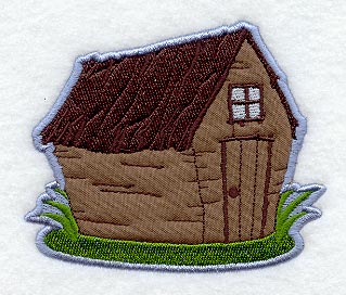 Little Pig Stick House - Magnet (In-the-Hoop)