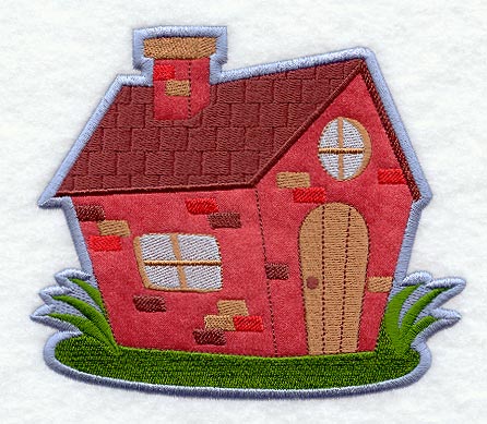 Little Pig Brick House - Magnet (In-the-Hoop)