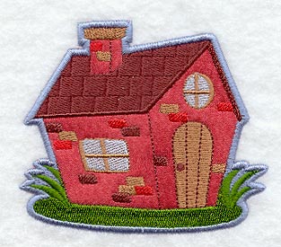 Little Pig Brick House - Magnet (In-the-Hoop)