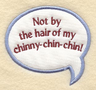 Chinny-Chin-Chin Conversation Bubble - Magnet (In-the-Hoop)