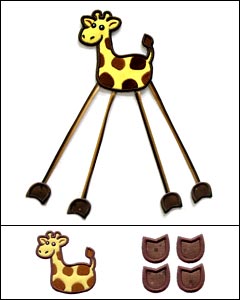Long-Legged Giraffe (Magnet) (In-the-Hoop)