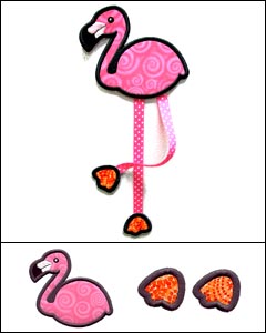 Long-Legged Flamingo (Magnet) (In-the-Hoop)
