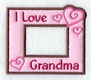 I Love Grandma Photo Frame (In-the-Hoop)