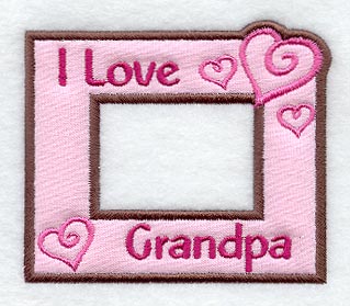 I Love Grandpa Photo Frame (In-the-Hoop)