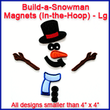 A Build-a-Snowman Magnets (In-the-Hoop) Design Pack