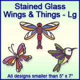 A Stained Glass Wings and Things Design Pack