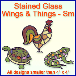 A Stained Glass Wings and Things Design Pack