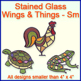 A Stained Glass Wings and Things Design Pack