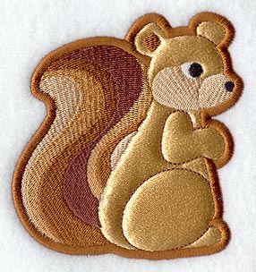 Retro Squirrel Magnet (In-the-Hoop)
