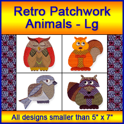 A Retro Patchwork Animals Design Pack