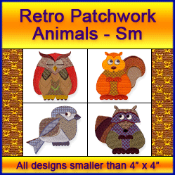 A Retro Patchwork Animals Design Pack