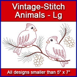 A Vintage-Stitch Animals Design Pack