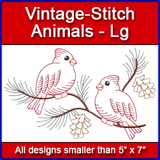 A Vintage-Stitch Animals Design Pack