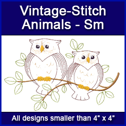 A Vintage-Stitch Animals Design Pack