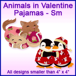 A Animals in Valentine Pajamas Design Pack