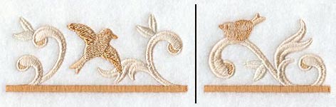 Birds and Swirls Border