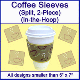 A Coffee Sleeves Design Pack (In-the-Hoop)