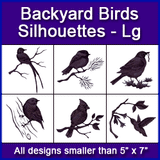 A Backyard Birds Silhouettes Design Pack
