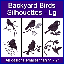 A Backyard Birds Silhouettes Design Pack