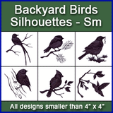 A Backyard Birds Silhouettes Design Pack