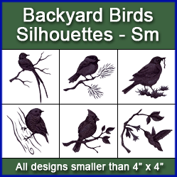 A Backyard Birds Silhouettes Design Pack