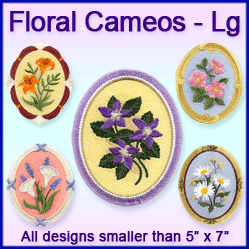 A Floral Cameos Design Pack