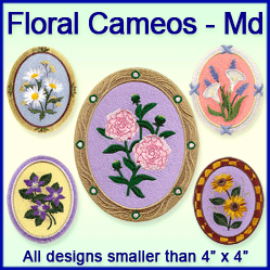A Floral Cameos Design Pack