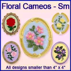 A Floral Cameos Design Pack