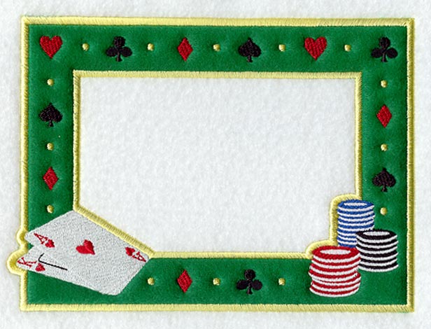 Cards and Chips Photo Frame (In-the-Hoop)