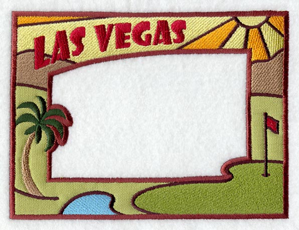 Las Vegas Golf Photo Frame (In-the-Hoop)