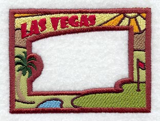 Las Vegas Golf Photo Frame (In-the-Hoop)