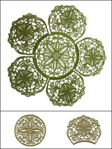 Vibrant Daisies Doily (Lace)