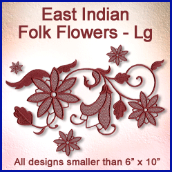 A East Indian Folk Flowers Design Pack