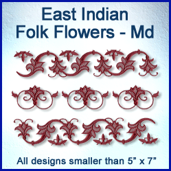 A East Indian Folk Flowers Design Pack