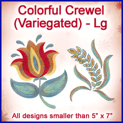 A Colorful Crewel (Variegated) Design Pack