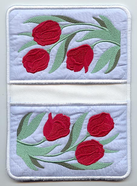 Tulips Pot Holder (In-the-Hoop)