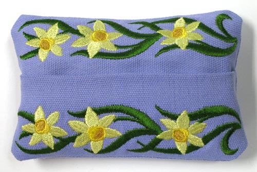 Narcissus Tissue Holder (In-the-Hoop)