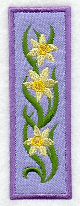 Narcissus Bookmark (In-the-Hoop)