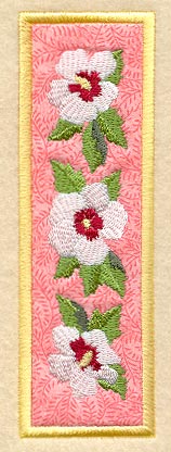 Rose of Sharon Bookmark (In-the-Hoop)