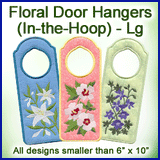 A Floral Door Hangers (In-the-Hoop) Design Pack